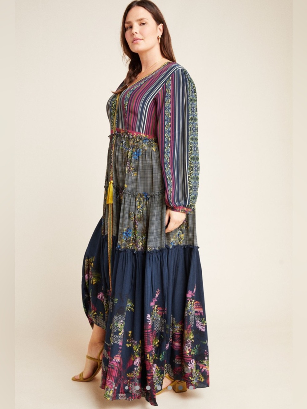 NWOT Anthropologie Tatiana Tiered Maxi Dress // Size 18W - Picture 4 of 4